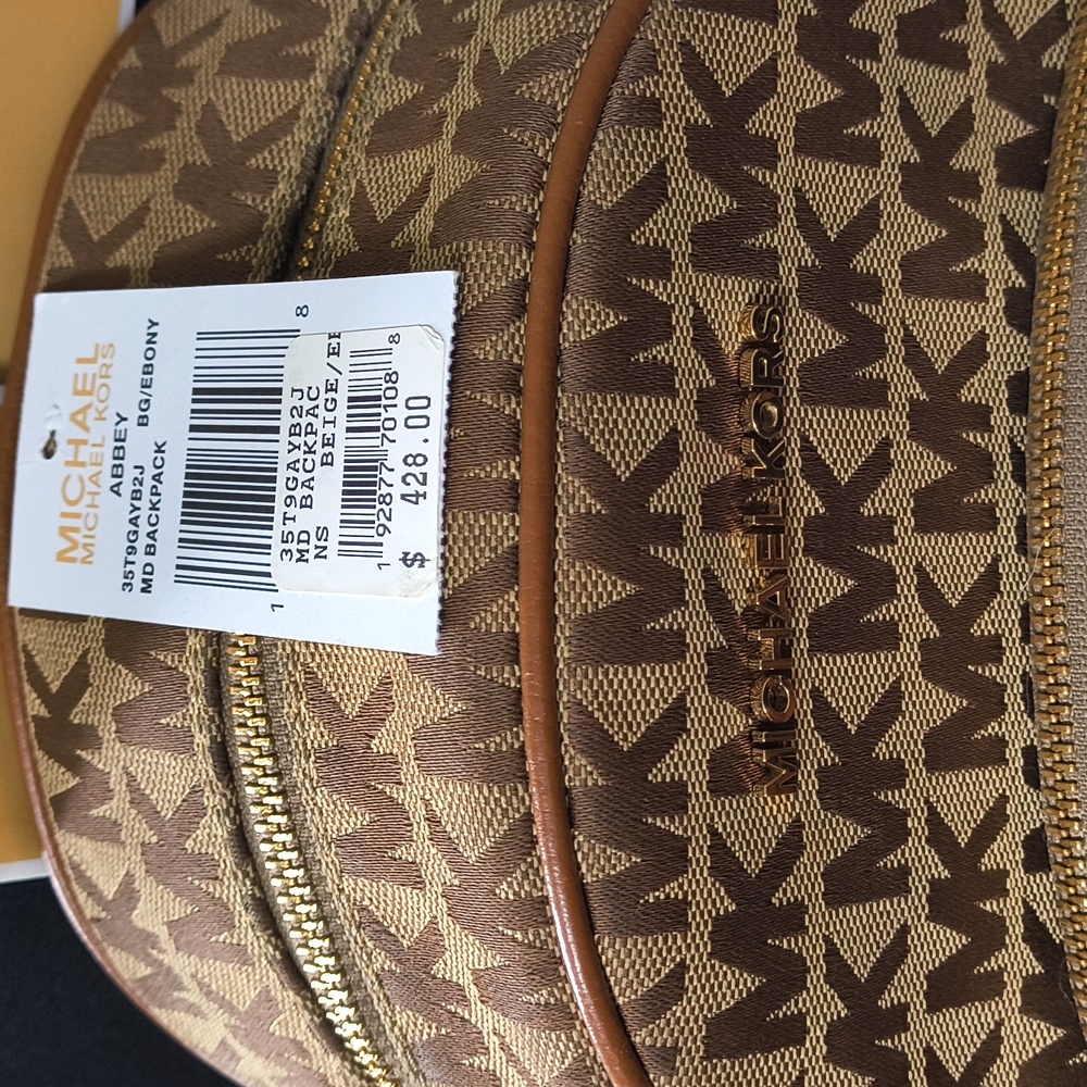 Like New Michael Kors Signature Jacquard backpack - Excellent Condition - Picture 2 of 12